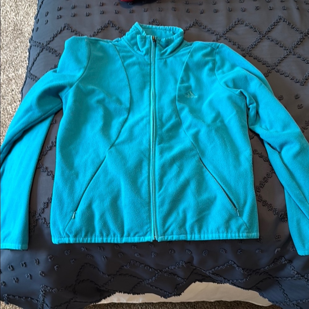 Adidas Teal Fleece Jacket